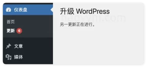 Wordpress后台升级 出现提示 另一更新正在进行。解决办法-好运源码